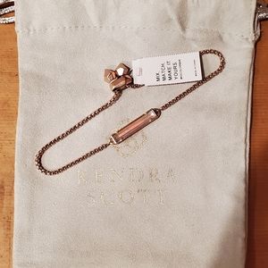 Stan Bracelet in Rose Gold with Dichroic Glass